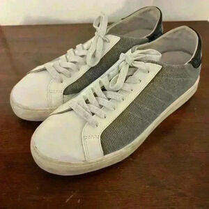 Women's sneakers One Footwear Sari Lamin leather size 7 white/gray
